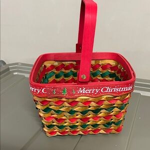 Festive Woven Christmas Basket